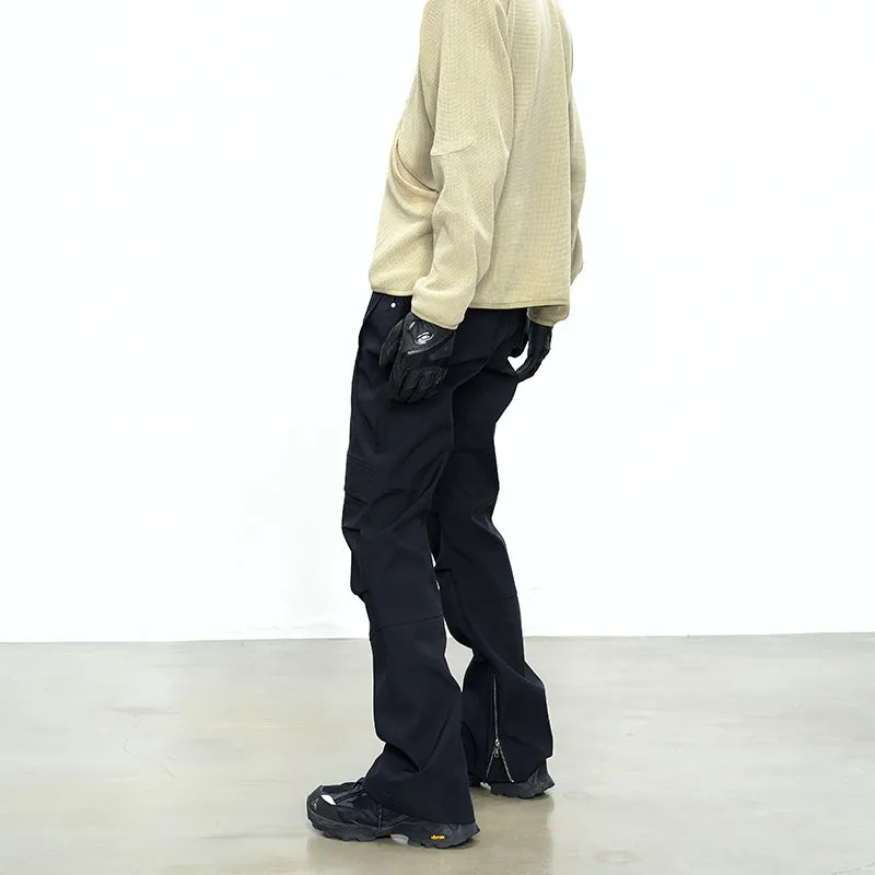 Piece-cut Waterproof Bootcut Trousers