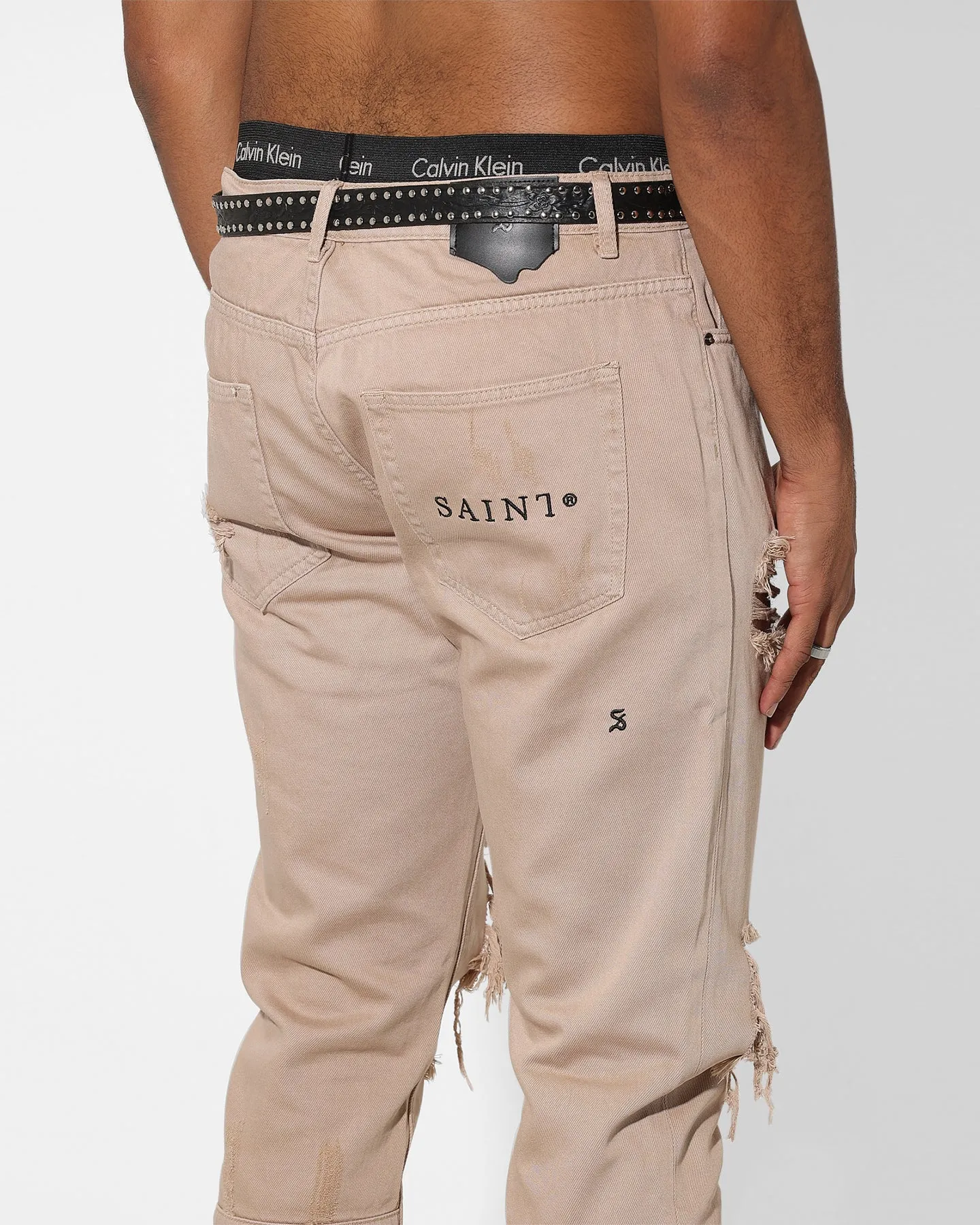 Saint Morta Destroyer Distressed Jeans Stone