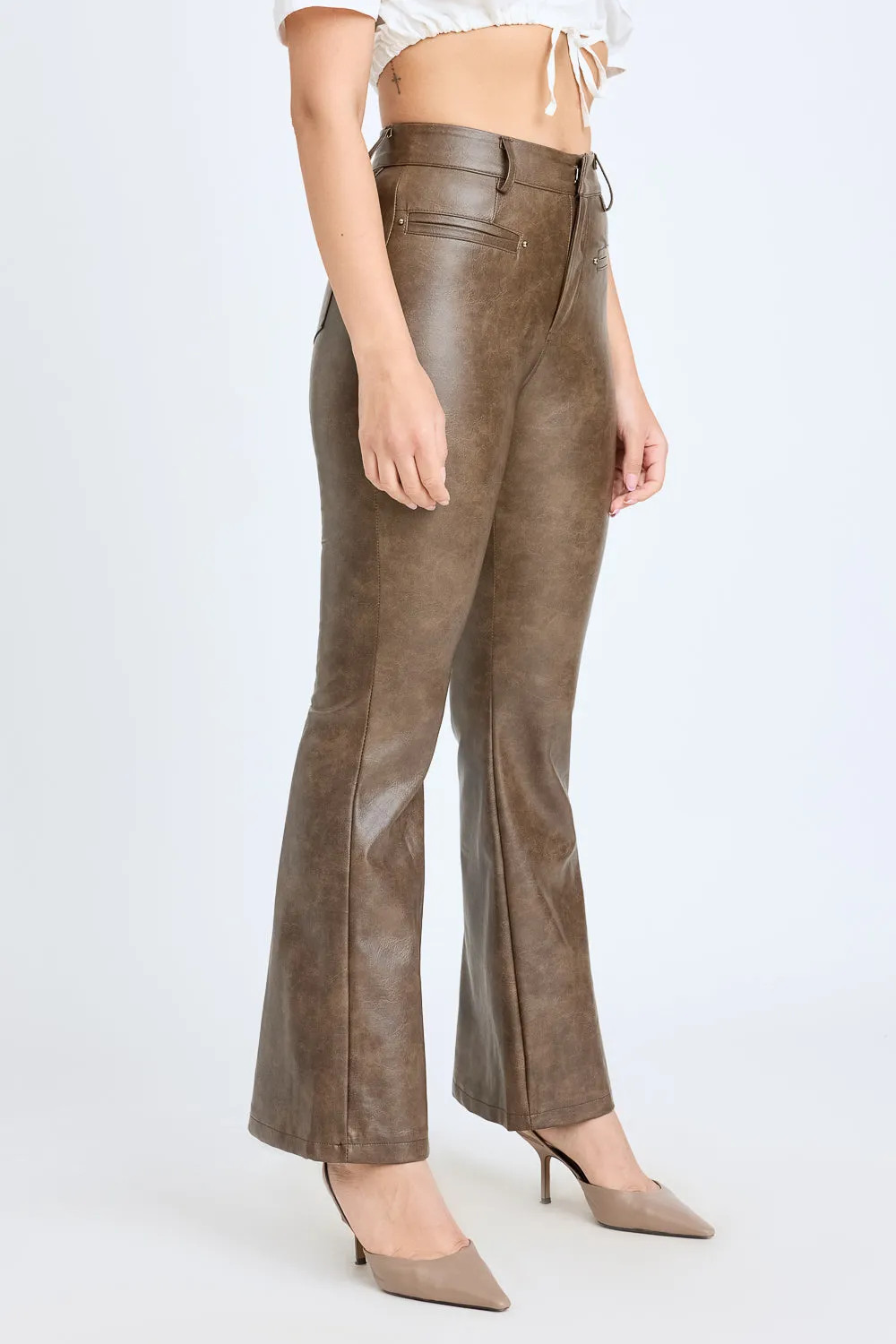 Sand Bootcut Wide Trouser