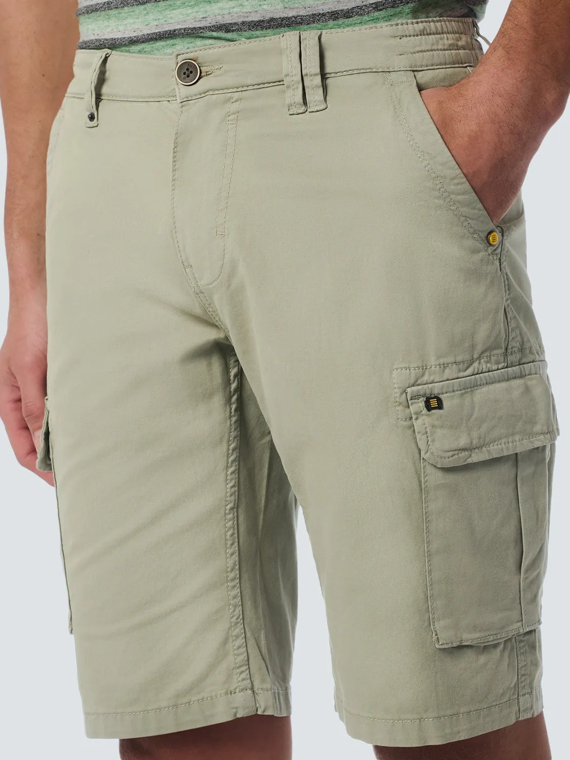 Short Cargo Garment Dyed   Stone Washed Stretch | Smoke