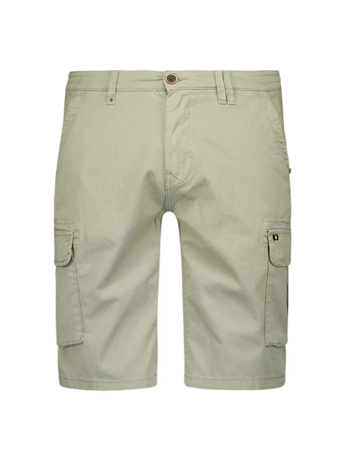 Short Cargo Garment Dyed   Stone Washed Stretch | Smoke