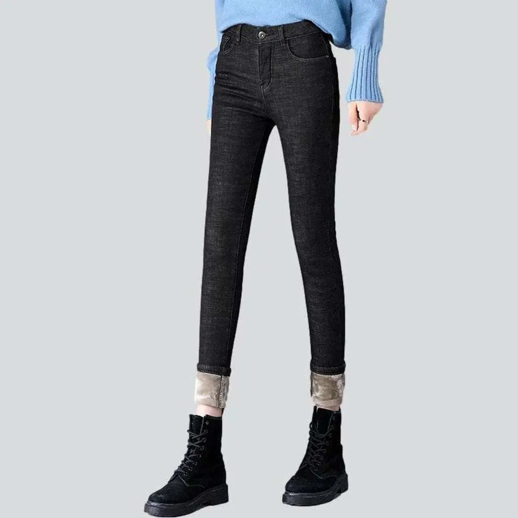 Skinny winter jeans for women