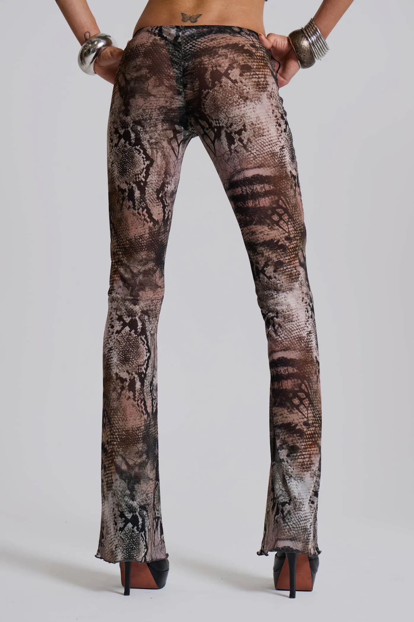 Snake Laced Mesh Trousers