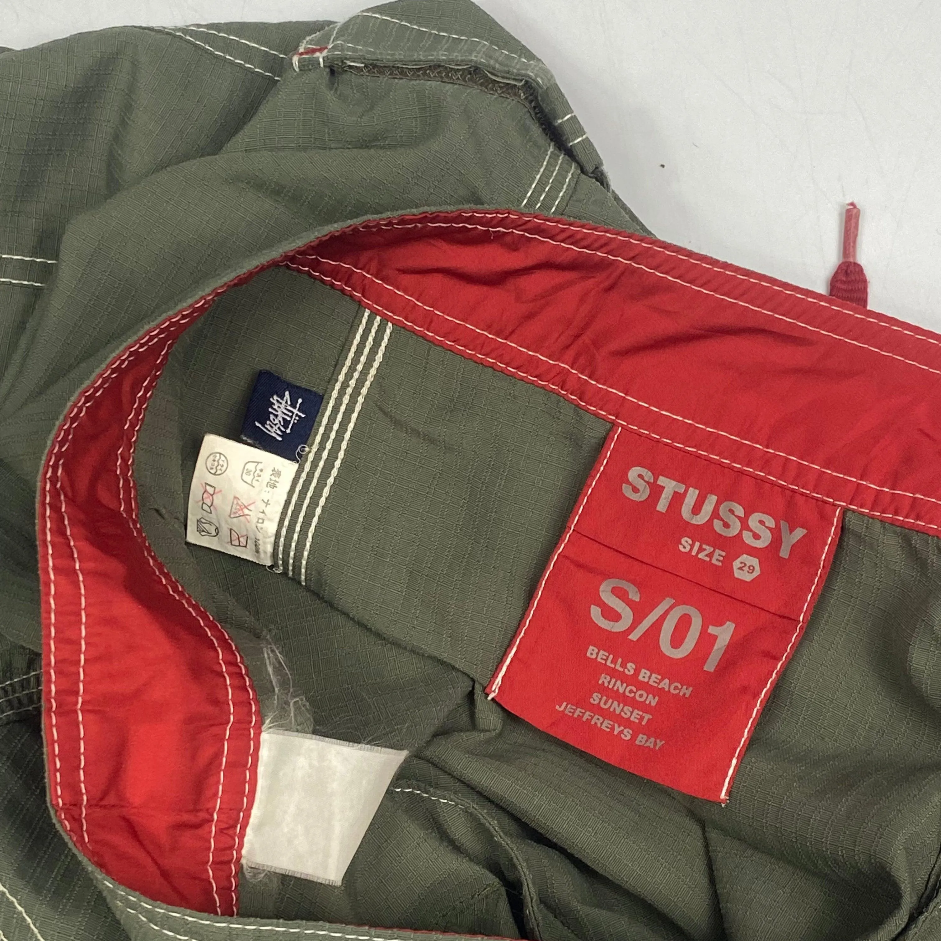 Stussy 2001 “Prada Sport” Rip Nylon Cargo Shorts - 30