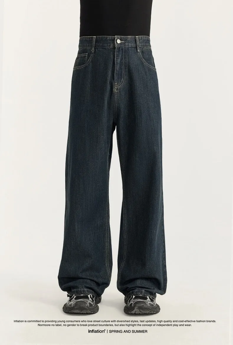 Summer Primary Color Loose Street Wide Leg Jeans