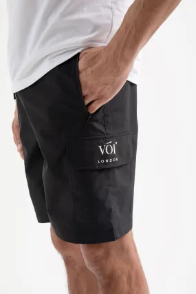 Tech Woven Cargo Shorts - Black