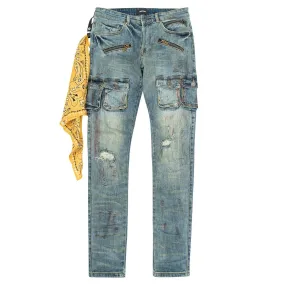 The Spade Slim-Fit Denim Cargo