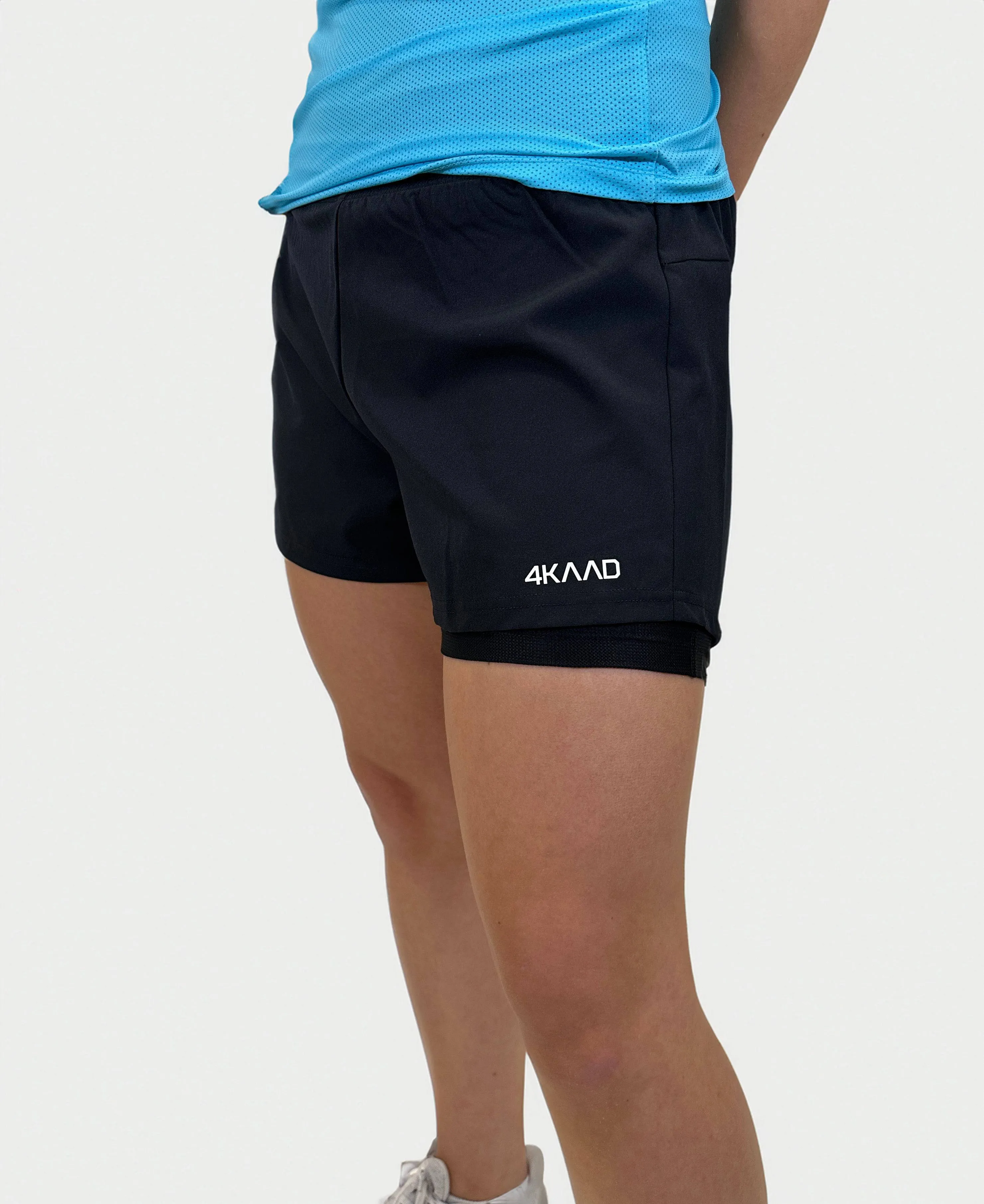 Track women shorts, running, with inner tight