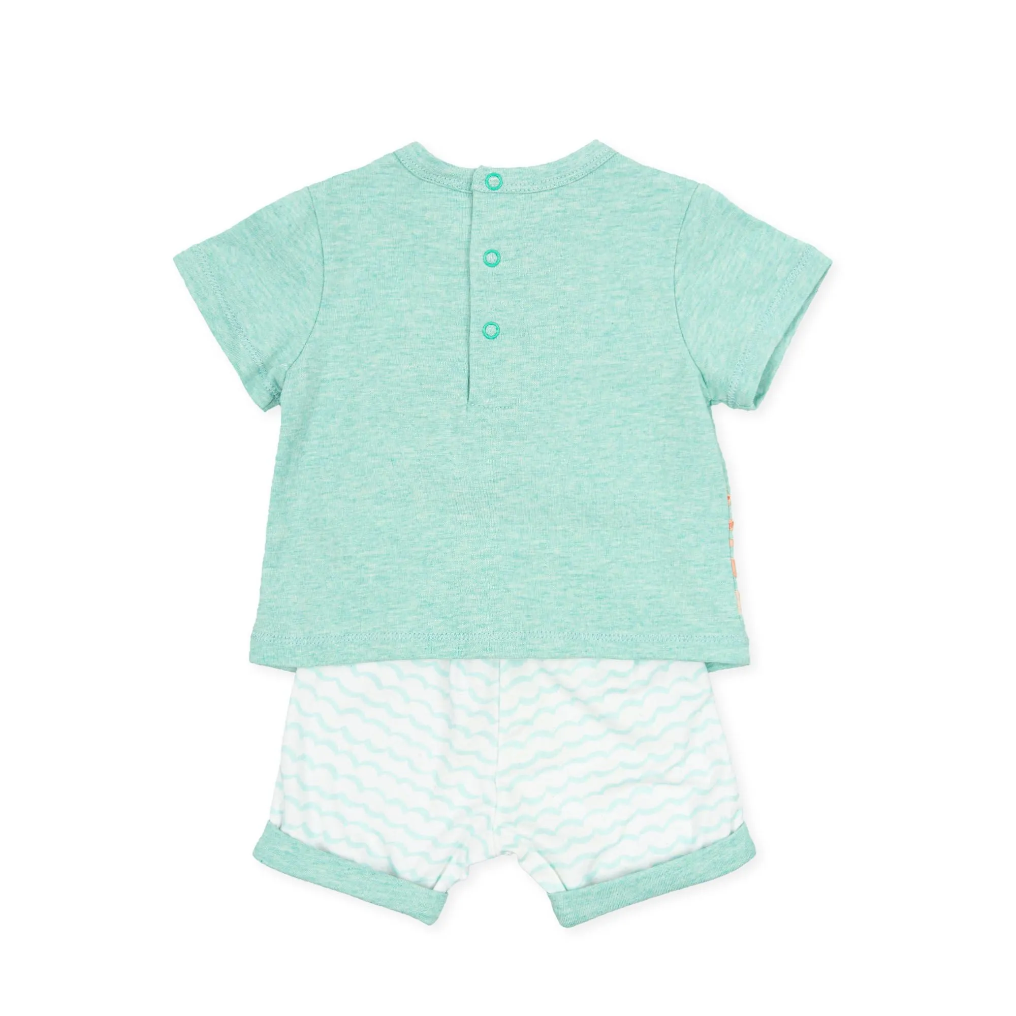 Tutto Piccolo 1694 Jersey Short Set - Aqua Marine