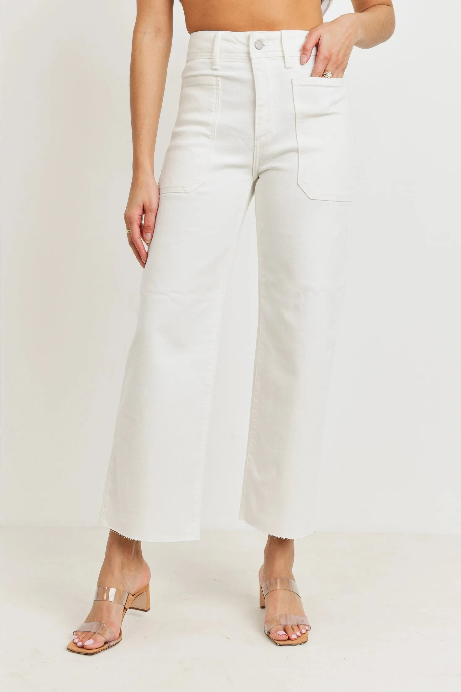 Whitney High Rise Utility Wide Leg | Off White