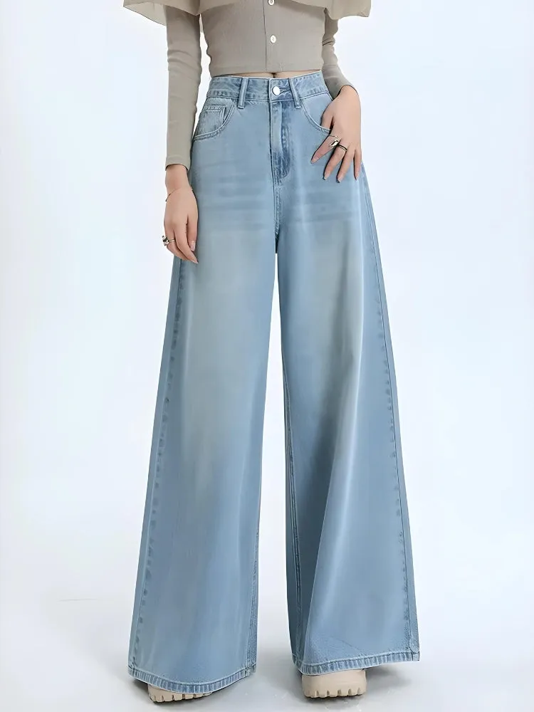 Wide Leg Regular Waist Jeans